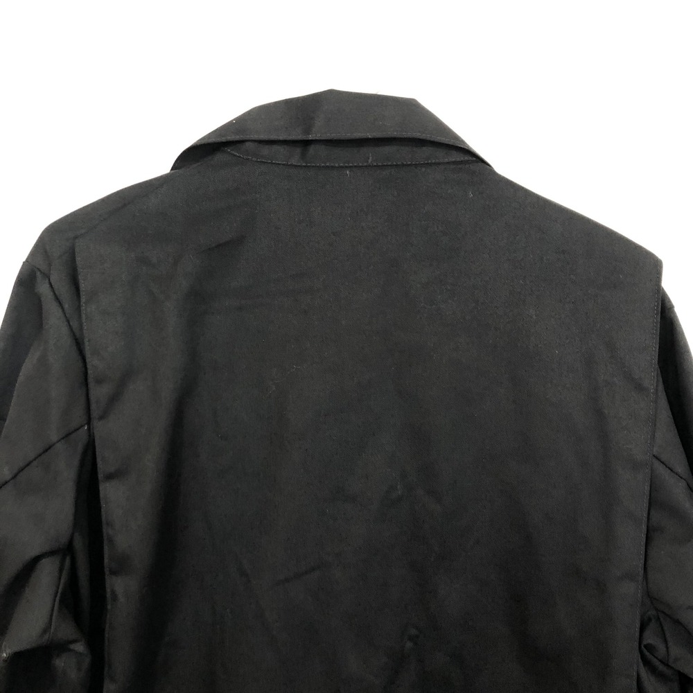 Dickies Black Coverall Jumpsuit Workwear Gold Zipper Front Black L-Tall - Picture 16 of 16